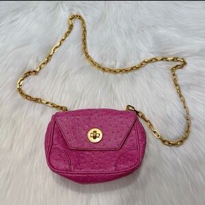 Marc Jacobs Pink Crossbody Bag with Gold Chain